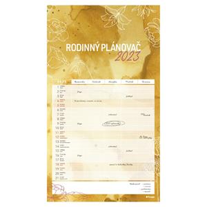 Ścienny kalendarz 2023 Rodziny planer - Floral