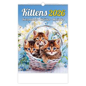 Ścienny Kalendarz 2026 - Kocięta