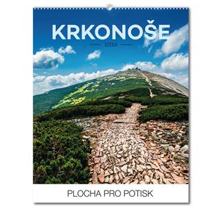 Ścienny kalendarz Karkonosze (czeskie nazwy) 2016