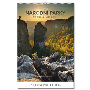 Ścienny kalendarz Parki Narodowe (czeskie nazwy) 2016