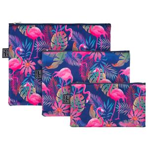 Set 3 etui Flamingi