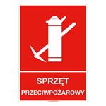 Sprzęt przeciwpożarowy - znak, naklejka 148x210 mm