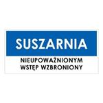 SUSZARNIA, niebieski - płyta PVC 1 mm 190x90 mm