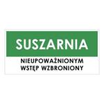 SUSZARNIA, zielony - płyta PVC 2 mm 190x90 mm