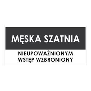 SZATNIA MĘSKA, szary - płyta PVC 1 mm 190x90 mm