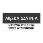 SZATNIA MĘSKA, szary - płyta PVC 1 mm 190x90 mm