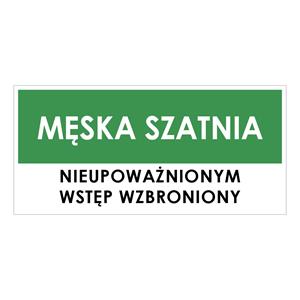 SZATNIA MĘSKA, zielony - płyta PVC 2 mm 190x90 mm