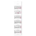 Sześciomiesięczny kalendarz Sixto składany polski ze spiralą 2027 - szary