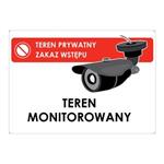 TEREN MONITOROWANY - TEREN PRYWATNY, płyta PVC 2 mm z dziurkami, 210x148 mm