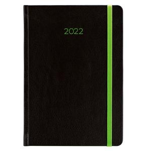 Tygodniowy kalendarz książkowy 2022 Neon A5 - zielony