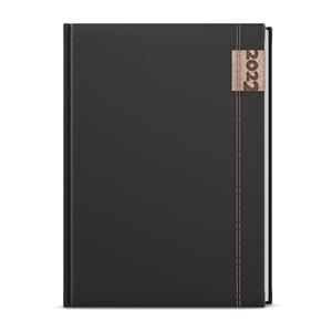 Tygodniowy kalendarz książkowy 2022 Oskar Denim A5 - czarny