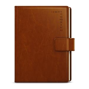 Tygodniowy kalendarz książkowy 2022 Oskar Manager A5 - brązowy