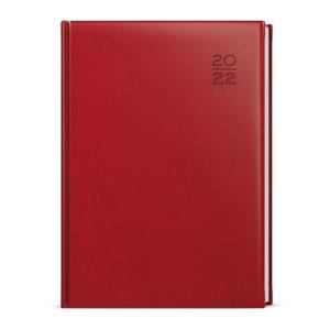 Tygodniowy kalendarz książkowy 2022 Oskar Vivella A5 - bordowy
