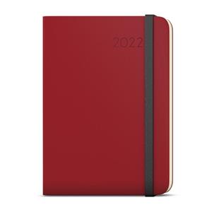 Tygodniowy kalendarz książkowy 2022 Zoro Hemingway z notatkami A5 - bordowy