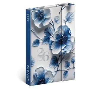 Tygodniowy kalendarz książkowy 2026 B6 magnetyczny Kwiat porcelanowy