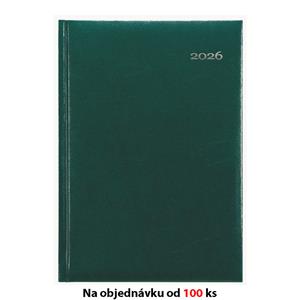 Tygodniowy kalendarz książkowy 2026 Słowacki Kronos A5 z notatkami - zielony