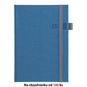 Tygodniowy kalendarz książkowy 2026 Słowacki Tweed A5 z notatkami - niebieski