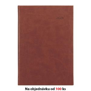 Tygodniowy kalendarz książkowy 2026 Słowacki Viva A5 z notatkami - brązowy