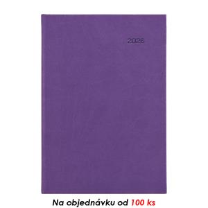 Tygodniowy kalendarz książkowy 2026 Viva A5 z notatkami - fioletowy