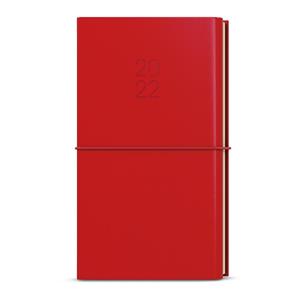 Tygodniowy kalendarz książkowy kieszonkowy 2022 Jakub Dueto z notatnikiem - czerwony