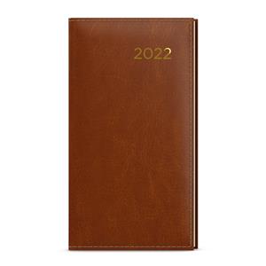 Tygodniowy kalendarz książkowy kieszonkowy 2022 Jakub Premier - brązowy