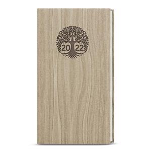 Tygodniowy kalendarz książkowy kieszonkowy 2022 Jakub Wood - jasnobrązowy