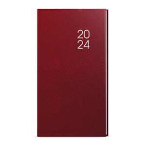 Tygodniowy kalendarz książkowy kieszonkowy 2024 Jakub Balacron - bordowy
