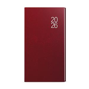 Tygodniowy kalendarz książkowy kieszonkowy 2026 Jakub Balacron - bordowy