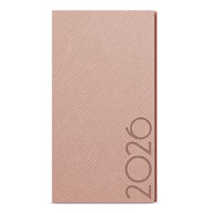 Tygodniowy kalendarz książkowy kieszonkowy 2026 Jakub Tora - pudrowy