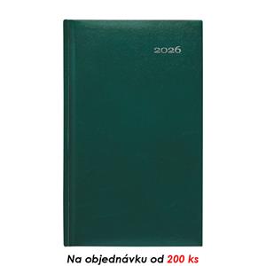 Tygodniowy kalendarz książkowy kieszonkowy 2026 Kronos - zielony