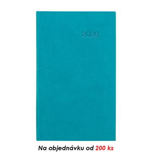 Tygodniowy kalendarz książkowy kieszonkowy 2026 Słowacki Viva - turkusowy