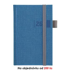 Tygodniowy kalendarz książkowy kieszonkowy 2026 Tweed - niebieski