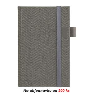 Tygodniowy kalendarz książkowy kieszonkowy 2026 Tweed - szary
