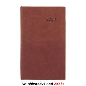 Tygodniowy kalendarz książkowy kieszonkowy 2026 Viva - brązowy
