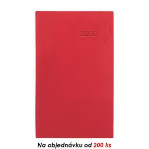 Tygodniowy kalendarz książkowy kieszonkowy 2026 Viva - czerwony