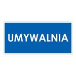 UMYWALNIA, niebieski - płyta PVC 1 mm 190x90 mm