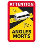 Uwaga martwy punkt - autobus - znak BHP, naklejka B5