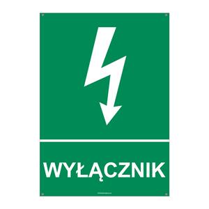 WYŁĄCZNIK, płyta PVC 2 mm z dziurkami, 210x297 mm