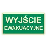 Wyjście ewakuacyjne - fotoluminescencyjny znak, płyta PVC 2 mm 400x200 mm