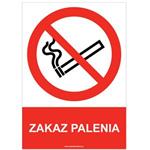 ZAKAZ PALENIA - znak BHP, płyta PVC A4, 0,5 mm