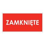 ZAMKNIĘTE, płyta PVC 2 mm z dziurkami, 190x90 mm