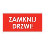 ZAMKNIJ DRZWI!, płyta PVC 1 mm 190x90 mm