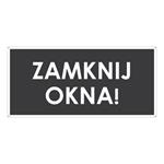 ZAMKNIJ OKNA!, szary - płyta PVC 2 mm z dziurkami 190x90 mm