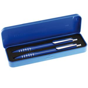 Zestaw długopis + ołówek QUARK w opakowaniu - niebieski