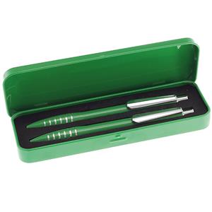Zestaw długopis + ołówek QUARK w opakowaniu - zielony