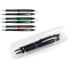 Zestaw długopis + ołówek RIVIANA w opakowaniu - ciemnozielony