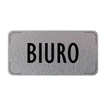 Znak drzwi - Biuro - płyta aluminiowa, 160 x 80 mm