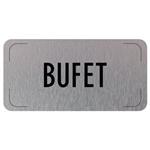 Znak drzwi - Bufet, płyta aluminiowa, 160 x 80 mm