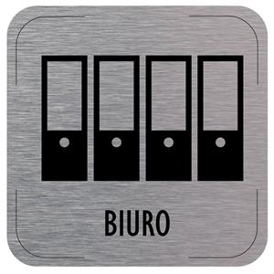 Znak drzwi - Buiro - piktogram, płyta aluminiowa, 80 x 80 mm