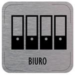 Znak drzwi - Buiro - piktogram, płyta aluminiowa, 80 x 80 mm